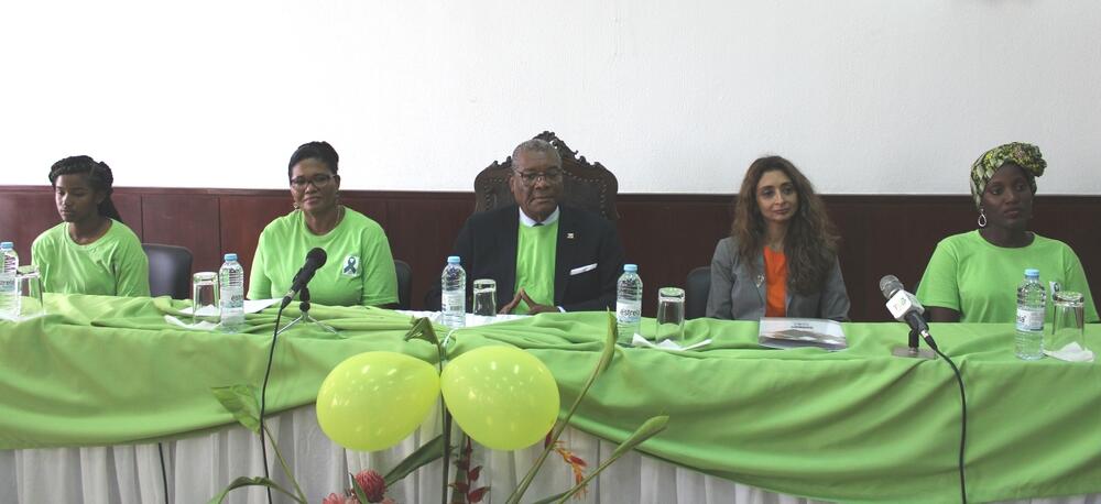 A campanha "Laço Verde" foi lançada com a presença do Chefe de Estado, Evaristo Carvalho.